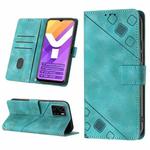 For vivo Y15s 2021 / Y15a Skin-feel Embossed Leather Phone Case(Green)