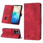 For vivo Y77 5G Global Skin-feel Embossed Leather Phone Case(Red)