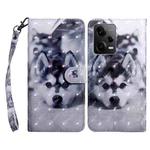 For Xiaomi Redmi Note 12 Pro 5G Global 3D Painted Leather Phone Case(Husky)
