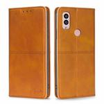 For Kyocera Android One S10 Cow Texture Magnetic Horizontal Flip Leather Phone Case(Light Brown)