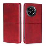 For OnePlus Ace 2/11R Cow Texture Magnetic Horizontal Flip Leather Phone Case(Red)