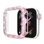 For Apple Watch Series 3 & 2 & 1 42mm Double Row Diamonds PC Protective Case(Pink)