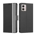 For Motorola Moto G53 5G/G13 4G/G23 4G Twill Texture Side Buckle Leather Phone Case(Black)