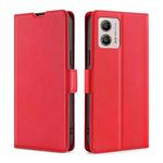 For Motorola Moto G53 5G/G13 4G/G23 4G Ultra-thin Voltage Side Buckle Horizontal Flip Leather Phone Case(Red)