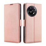 For OnePlus Ace 2/11R Ultra-thin Voltage Side Buckle Horizontal Flip Leather Phone Case(Rose Gold)