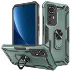 For Xiaomi 12 Warship Armor 2 in 1 Shockproof Phone Case(Dark Green)
