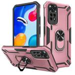 For Redmi Note 11 4G Global / Note 11s 4G Warship Armor 2 in 1 Shockproof Phone Case(Rose Gold)