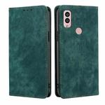 For Kyocera Android One S10 RFID Anti-theft Brush Magnetic Leather Phone Case(Green)