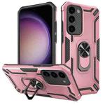 For Samsung Galaxy S23 5G Warship Armor 2 in 1 Shockproof Phone Case(Rose Gold)