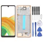 For Samsung Galaxy A33 5G SM-A336 6.36 inch OLED LCD Screen Digitizer Full Assembly with Frame (Gold)