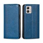 For Motorola Moto G53 5G/G13 4G/G23 4G Grid Texture Magnetic Flip Leather Phone Case(Blue)