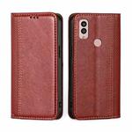 For Kyocera Android One S10 Grid Texture Magnetic Flip Leather Phone Case(Red)