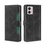 For Motorola Moto G53 5G/G13 4G/G23 4G Skin Feel Magnetic Buckle Leather Phone Case(Black)