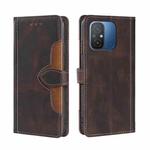 For Xiaomi Redmi 12C 4G Skin Feel Magnetic Buckle Leather Phone Case(Brown)