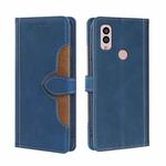 For Kyocera Android One S10 Skin Feel Magnetic Buckle Leather Phone Case(Blue)