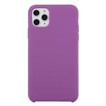 For iPhone 11 Pro Solid Color Solid Silicone  Shockproof Case(Purple)