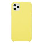 For iPhone 11 Pro Solid Color Solid Silicone  Shockproof Case(Shiny Yellow)