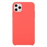 For iPhone 11 Pro Solid Color Solid Silicone  Shockproof Case(Red Plum)