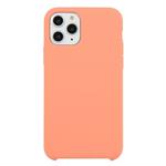 For iPhone 11 Pro Solid Color Solid Silicone  Shockproof Case (New Pink)