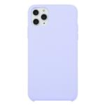 For iPhone 11 Pro Solid Color Solid Silicone  Shockproof Case (Light Purple)
