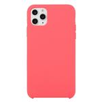 For iPhone 11 Pro Solid Color Solid Silicone  Shockproof Case (Hibiscus Powder)