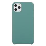 For iPhone 11 Pro Solid Color Solid Silicone  Shockproof Case (Pine Needle Green)