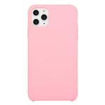 For iPhone 11 Pro Solid Color Solid Silicone  Shockproof Case(Rose Pink)