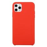 For iPhone 11 Pro Max Solid Color Solid Silicone  Shockproof Case(China Red)