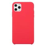 For iPhone 11 Pro Max Solid Color Solid Silicone  Shockproof Case(Rose Red)