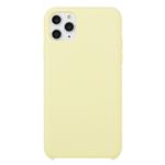 For iPhone 11 Pro Max Solid Color Solid Silicone  Shockproof Case (Cream)