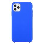 For iPhone 11 Pro Max Solid Color Solid Silicone  Shockproof Case (Deep Sapphire)