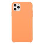 For iPhone 11 Pro Max Solid Color Solid Silicone  Shockproof Case (Papaya)