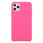 For iPhone 11 Pro Max Solid Color Solid Silicone  Shockproof Case (Dragon Fruit)