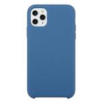 For iPhone 11 Pro Max Solid Color Solid Silicone  Shockproof Case (Ice Blue)
