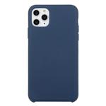 For iPhone 11 Pro Max Solid Color Solid Silicone  Shockproof Case(Midnight Blue)