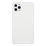 For iPhone 11 Pro Max Solid Color Solid Silicone  Shockproof Case(White)
