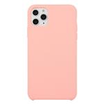 For iPhone 11 Pro Max Solid Color Solid Silicone  Shockproof Case(Pink)