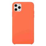 For iPhone 11 Pro Max Solid Color Solid Silicone  Shockproof Case(Orange)