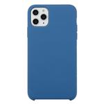 For iPhone 11 Pro Max Solid Color Solid Silicone  Shockproof Case(Sea blue)