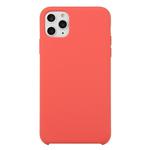 For iPhone 11 Pro Max Solid Color Solid Silicone  Shockproof Case(Camellia Red)