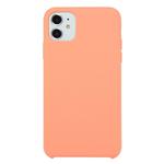 For iPhone 11 Solid Color Solid Silicone  Shockproof Case(Begonia)