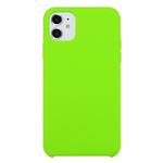 For iPhone 11 Solid Color Solid Silicone  Shockproof Case(Dark Green)