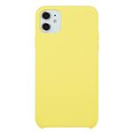 For iPhone 11 Solid Color Solid Silicone  Shockproof Case(Shiny Yellow)