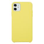 For iPhone 11 Solid Color Solid Silicone  Shockproof Case(Lemon Yellow)