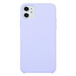 For iPhone 11 Solid Color Solid Silicone  Shockproof Case (Light Purple)