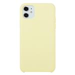 For iPhone 11 Solid Color Solid Silicone  Shockproof Case (Cream)
