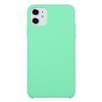 For iPhone 11 Solid Color Solid Silicone  Shockproof Case (Stay Green)