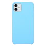 For iPhone 11 Solid Color Solid Silicone  Shockproof Case (Chrysanthemum Blue)