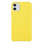 For iPhone 11 Solid Color Solid Silicone  Shockproof Case (Light Yellow)
