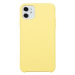 For iPhone 11 Solid Color Solid Silicone  Shockproof Case(Yellow)
